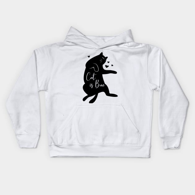 Cat is Bae Kids Hoodie by AbdieTees